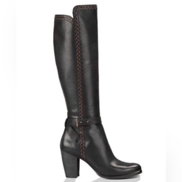 UGG Leather Claudine Tall Boots 1005663, 8.5 black - Picture 4 of 6